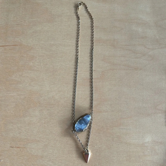 Genuine Druzy Stone Necklace - Picture 3 of 5